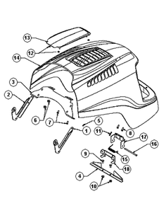 Hood, Service Kit 759-04113a Diagram and Parts List for 7304 54AD741100-54AT741100-54BD741100-54BT741100 Cub Cadet Lawn Tractor
